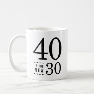 第40誕生日の黒40は新しい30です コーヒーマグカップ