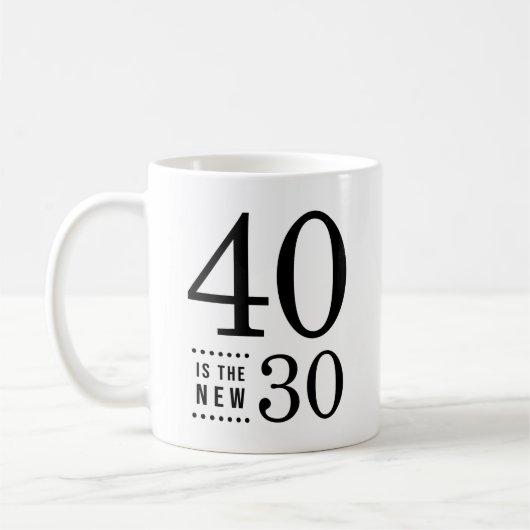 第40誕生日の黒40は新しい30です コーヒーマグカップ (左)
