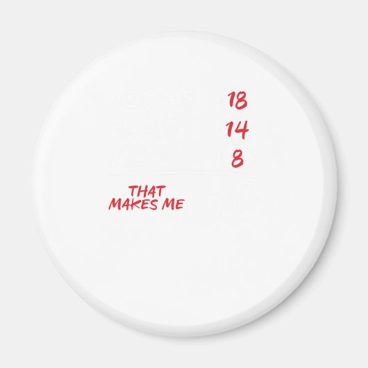 第40誕生日ギフト男性へと女性1980パーティーB マグネット (正面)