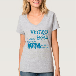 第40誕生日プレゼントの彼女のための1974年のヴィンテージの醸造物のギフ Tシャツ