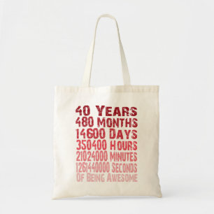 第40誕生日プレゼント40年の以来素晴らしい トートバッグ