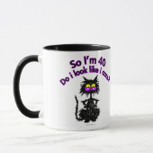 第40誕生日猫 マグカップ (左)