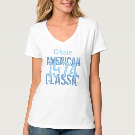 第40誕生日1974年または年のアメリカのクラシック4 Tシャツ (正面)