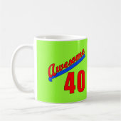 第40誕生日40歳のに素晴らしい コーヒーマグカップ (左)