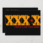 第40誕生日-三重Xそれ以上に 招待状 (正面/裏面)