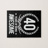 第40誕生日(素晴らしい40あ年間の) ジグソーパズル (横)