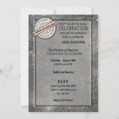 第40誕生日、達成される代表団 招待状 (裏面)