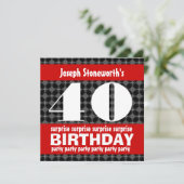 第40驚きの誕生会の黒の赤い白 招待状 (スタンド正面)