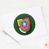 第404回Civil Affairs Bnフラッシュステッカー ラウンドシール (封筒)