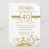 第40 -第49バースデーパーティ招待状 招待状 (正面/裏面)