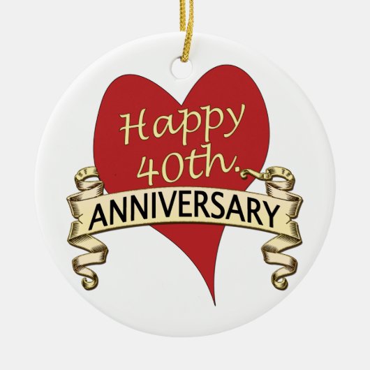 第40。 記念日 セラミックオーナメント (正面)