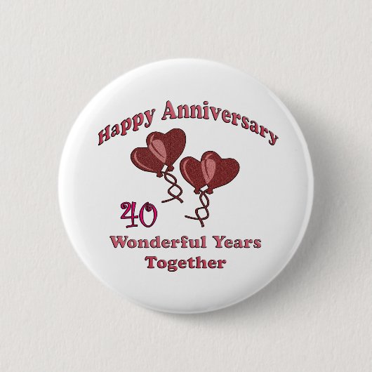第40。 記念日 缶バッジ (正面)