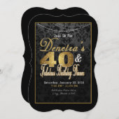 第40 40及びすばらしい誕生日の招待状 招待状 (正面/裏面)