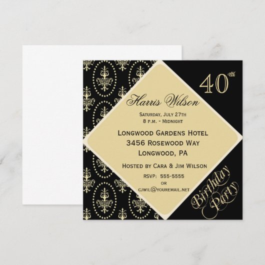 第40~49誕生日招待状 招待状 (正面/裏面)