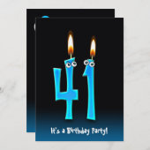 第41回バースデーパーティー招待状 招待状 (正面/裏面)