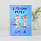 第41回誕生日パーティーの招待の名前の追加 招待状 (スタンド正面)