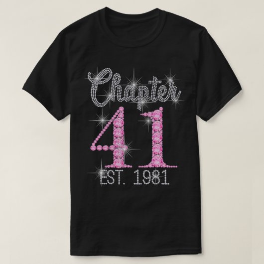 第41章EST 1981第41誕生日Teeギフトfor Wom Tシャツ (デザイン正面)