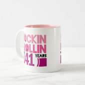 第41記念日の結婚祝い ツートーンマグカップ (正面左)