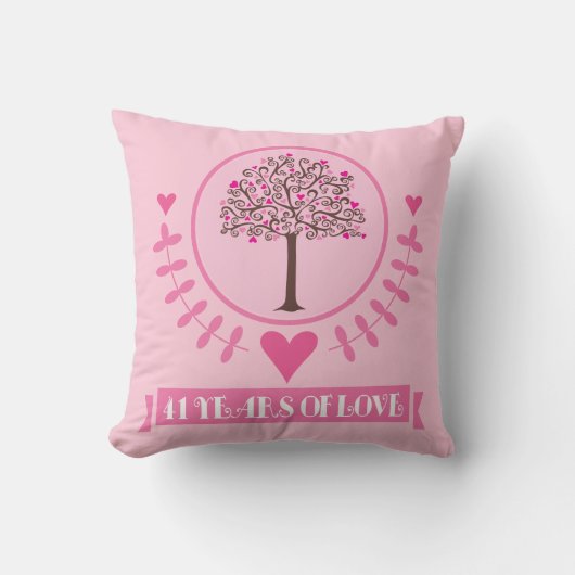 第41記念日愛木の装飾用クッション クッション (正面)