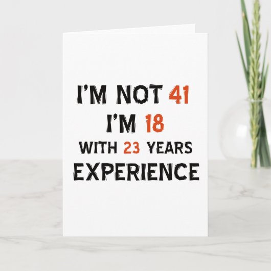 第41誕生日のデザイン カード (正面)