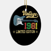 第41誕生日ギフト女男性へ性ギター愛好家 セラミックオーナメント (右)