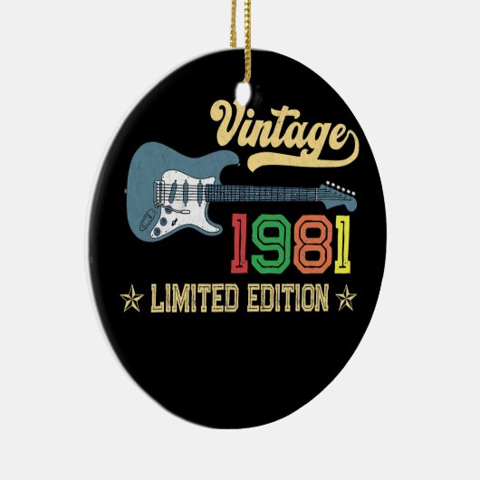 第41誕生日ギフト女男性へ性ギター愛好家 セラミックオーナメント (右)