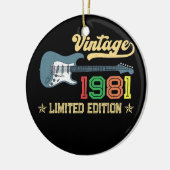 第41誕生日ギフト女男性へ性ギター愛好家 セラミックオーナメント (左)