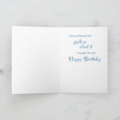 第41誕生日ドッグおもしろいインサングラス カード (内部)