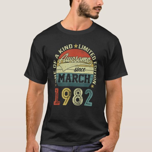 第41誕生日T41歳3月素晴らしから Tシャツ (正面)