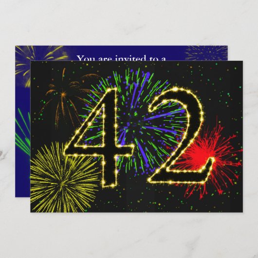 第42回バースデーパーティー招致 招待状 (正面/裏面)
