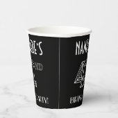 第42回バースデーパーティー:アールデコスタイル+名前をカスタムする 紙コップ (右)