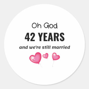 第42回結婚記念おもしろい贈り物 ラウンドシール