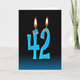 第42回誕生日キャンドル カード
