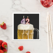 第42回誕生日ビールをブラックで スタンダードカクテルナプキン (インサイチュ)