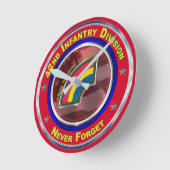 第42歩兵師団 ラウンド壁時計 (傾斜)
