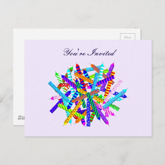 第42誕生日はがき インビテーションポストカード (正面/裏面)