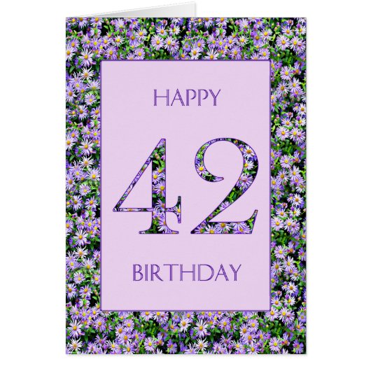 第42誕生日紫デイジー (正面)