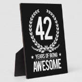 第42誕生日(42歳素晴らし) フォトプラーク (側面)