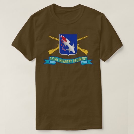 第423歩兵連隊DUI、BrリボンX Tシャツ (デザイン正面)