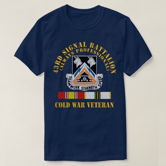 第43信号大隊ColdVeteran DUI、COLD SVC X Tシャツ (デザイン正面)