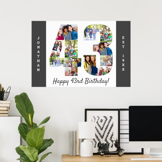 第43回43誕生日 ポスター (ホームオフィス)