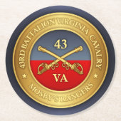 第43大隊，バージニア騎兵（モスビーのレンジャー） ラウンドペーパーコースター (正面)