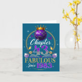 第43章 1983年以来のパープルディスコボール 43歳の誕生日 カード (黄色い花)