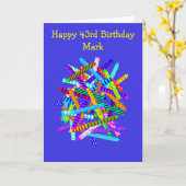 第43誕生日カード カード (黄色い花)