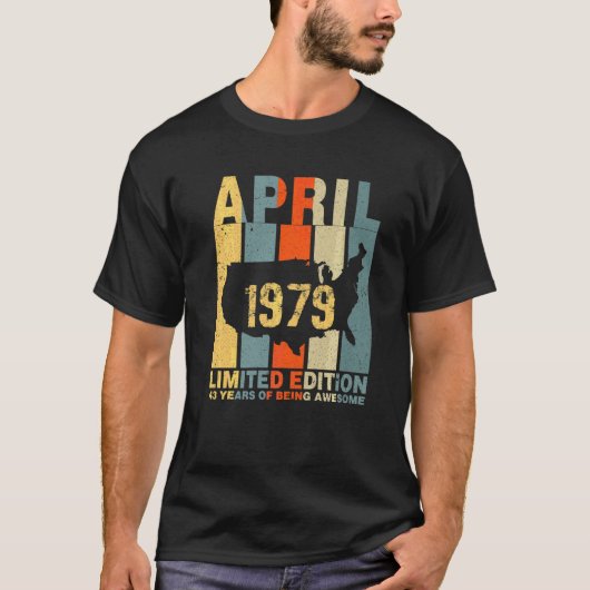第43誕生日1979年4月43歳素晴らし Tシャツ (正面)