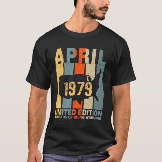第43誕生日1979年4月43歳素晴らし Tシャツ (正面)