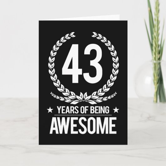 第43誕生日(43歳素晴らし) カード (正面)