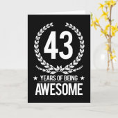 第43誕生日(43歳素晴らし) カード (黄色い花)