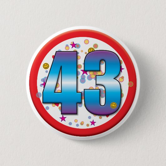 第43誕生日v2 缶バッジ (正面)