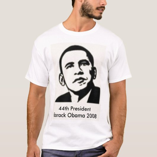 第44バラック・オバマ2008年大統領 Tシャツ (正面)